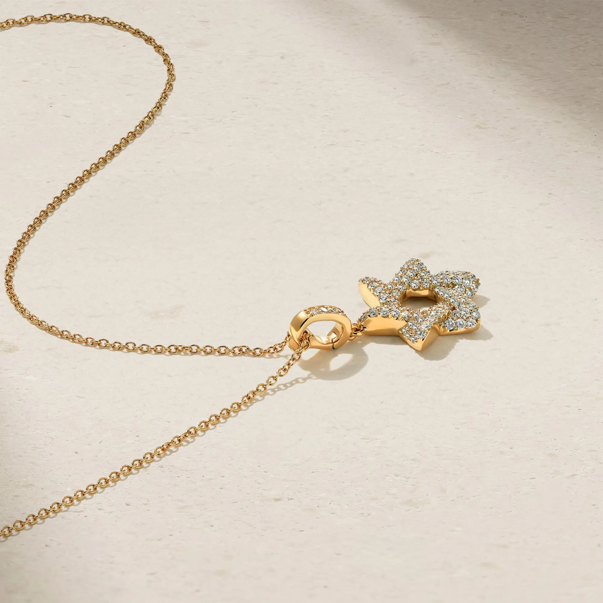 Star of David Diamond Pendant