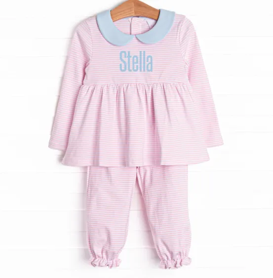 Stella Pima Pant Set, Pink