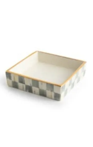 Sterling Check Cocktail Napkin Holder