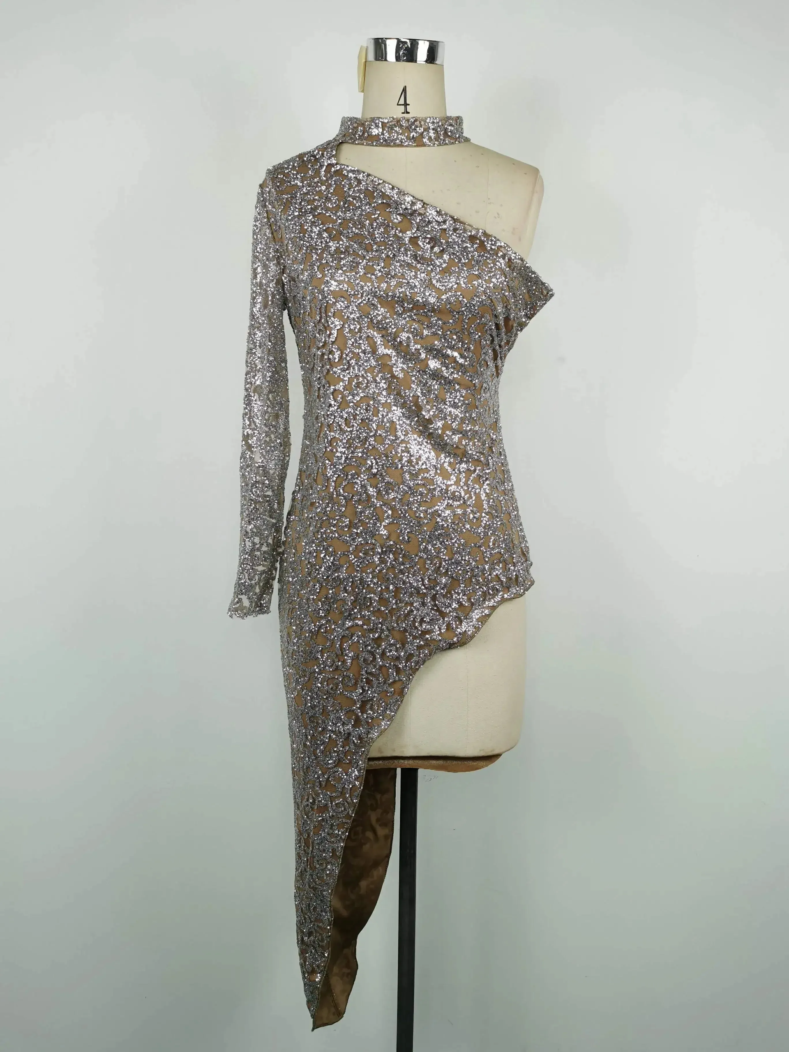 Strap Sequin Sleeveless V-Neck Backless Maxi Dress – Glamorous Club Party Wear