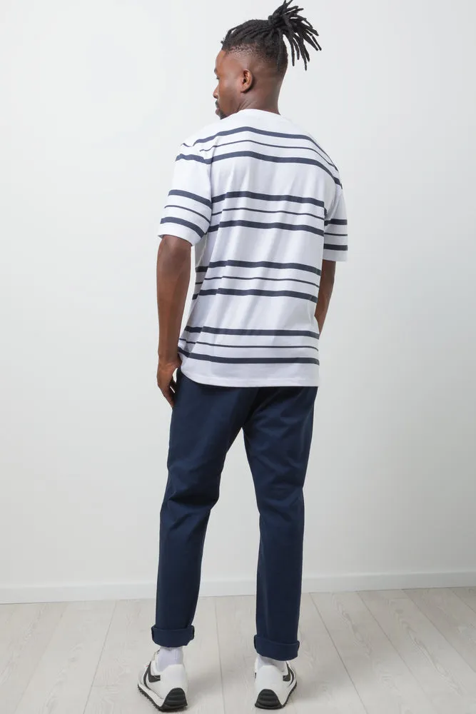 Stripe Short Sleeve T-Shirt Navy And White