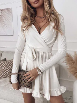 Stunncal Long-sleeved Ppadded Dress
