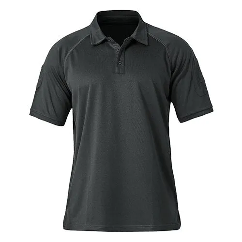 Summer Polo Shirts Men's Lightweight Botton Casual Golf Polos Breathable Military Tactical Polos Pullover Hike Clothing