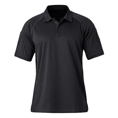 Summer Polo Shirts Men's Lightweight Botton Casual Golf Polos Breathable Military Tactical Polos Pullover Hike Clothing