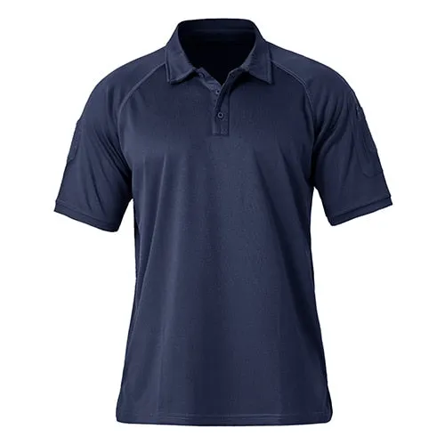 Summer Polo Shirts Men's Lightweight Botton Casual Golf Polos Breathable Military Tactical Polos Pullover Hike Clothing