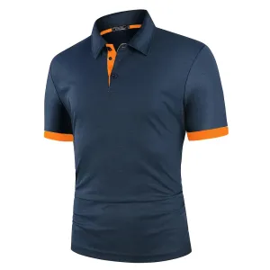 Summer Streetwear Contrast Polo Set