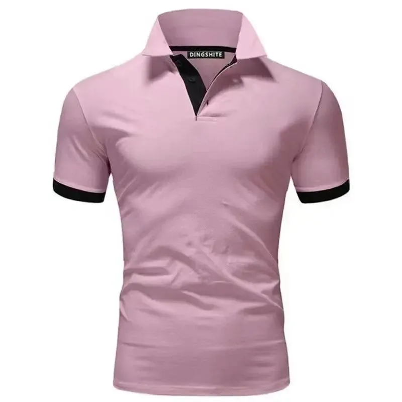 Summer Streetwear Contrast Polo Set