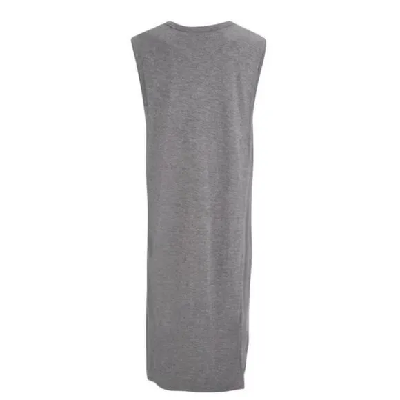 T by Alexander Wang Crew Neck Muscle Tank T Shirt Dress White NWT L