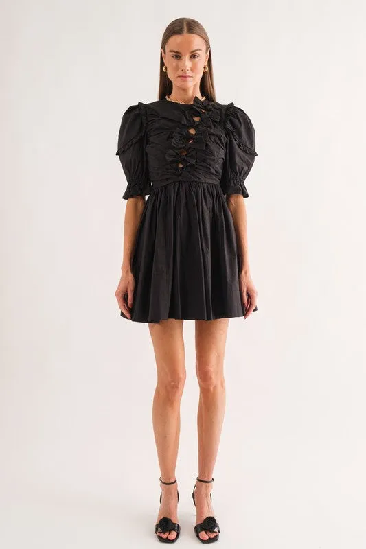 Tamra Black Mini Dress - Black