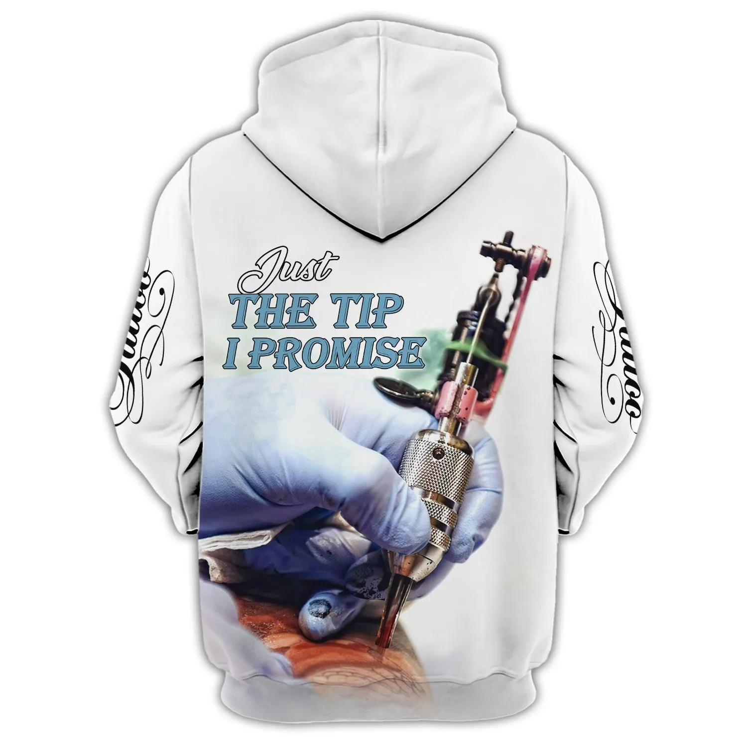Tattoo Artist Shop Personalized Name Zipper Hoodie