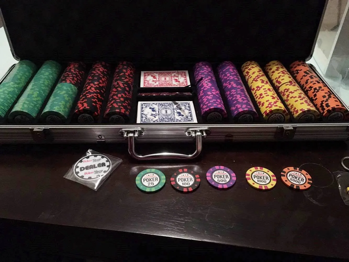 Tournament Poker 500pce 14g Poker Chip Set w/ Case