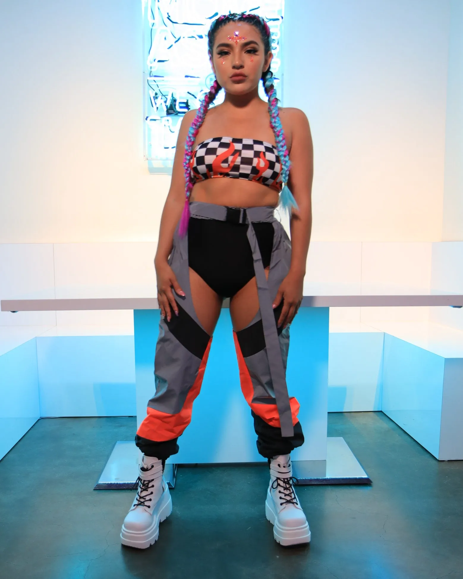 Trip the Light Orange Reflective Chaps