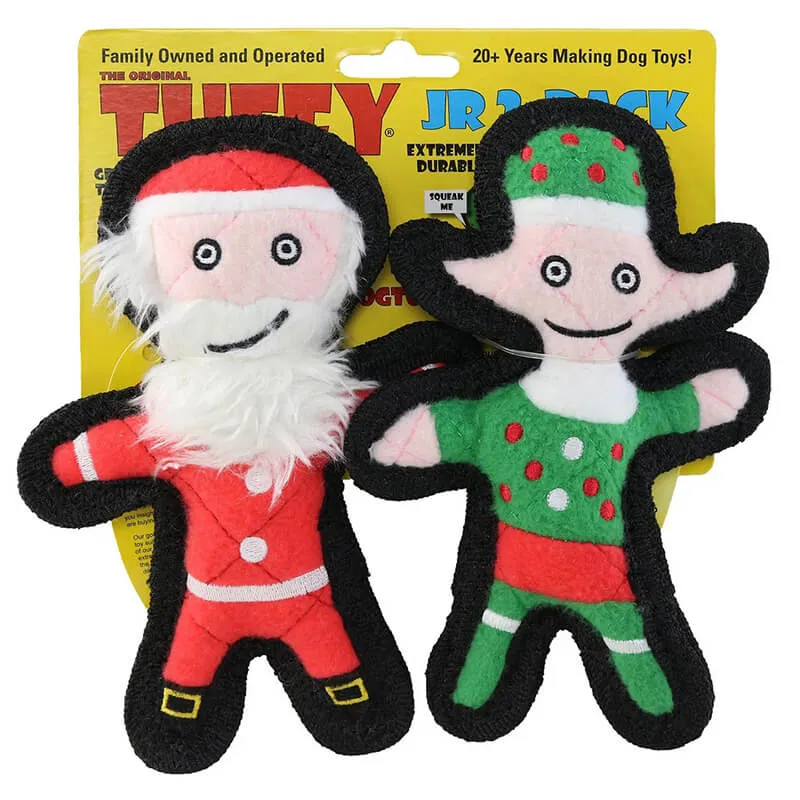Tuffy Holiday Junior 2-Pack Elf & Santa