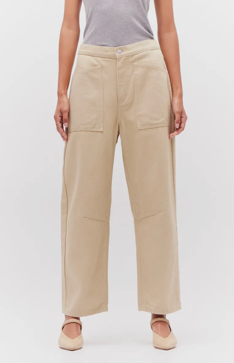 Twill Cotton Barrel Shaped Pant