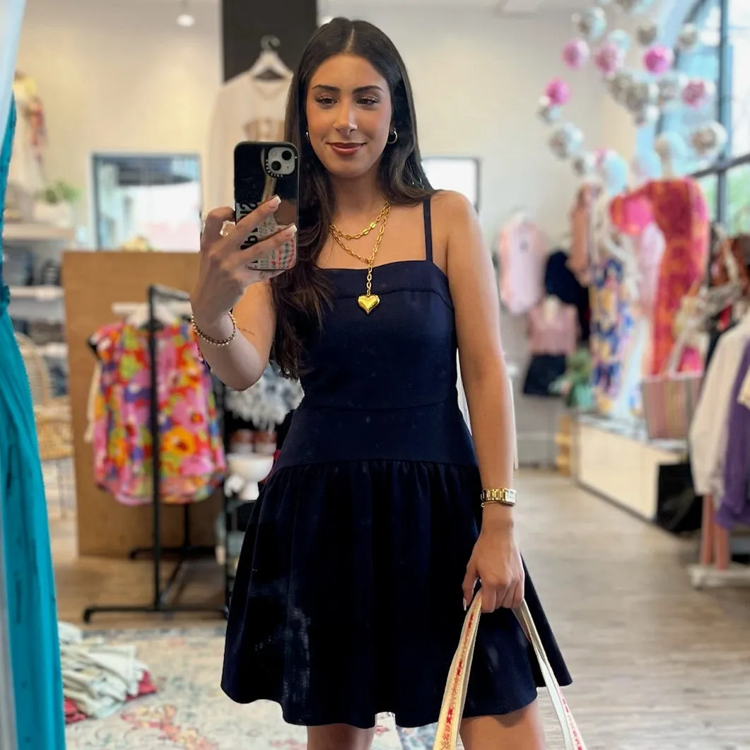 Valentina Sleeveless Square Neck Mini Dress