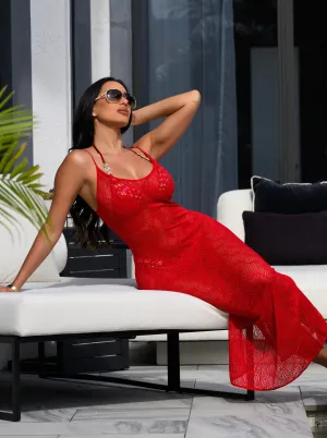 Velencia Maxi Dress Red