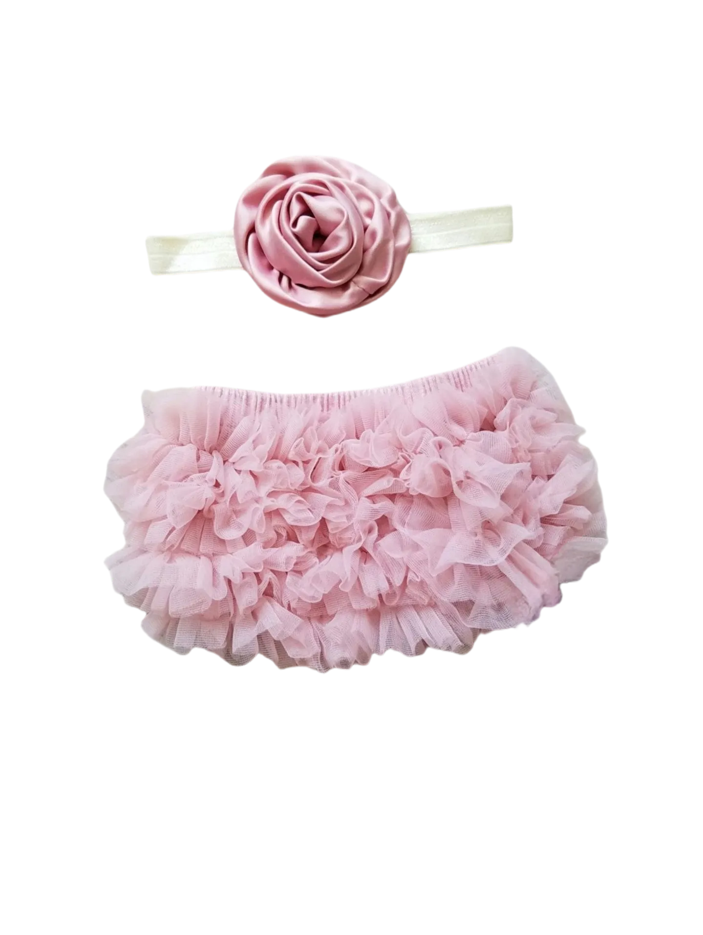 Vintage Pink Bloomer And Headband Set