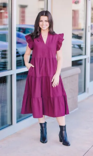 Wanna Make a Statement Purple Dress