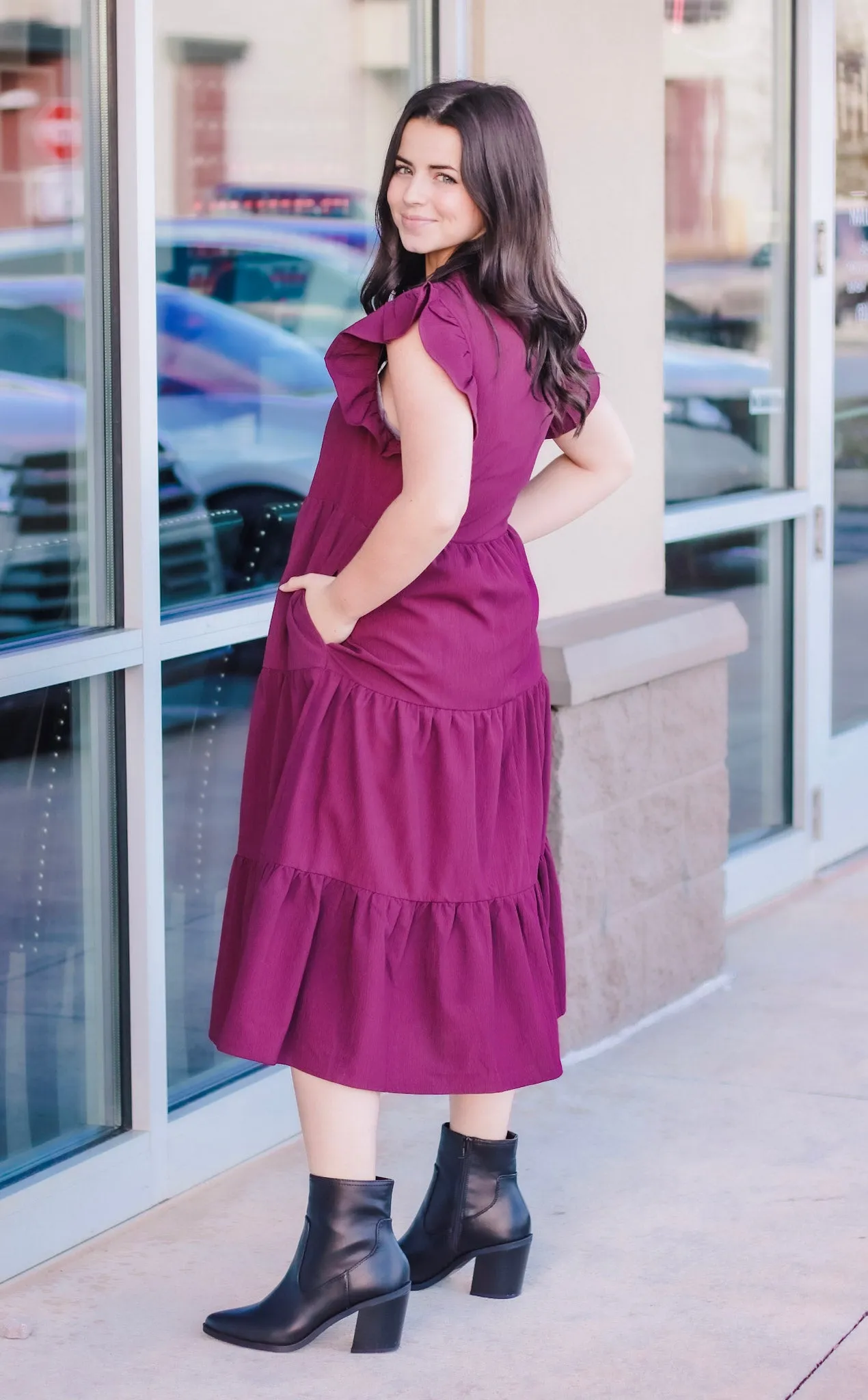 Wanna Make a Statement Purple Dress