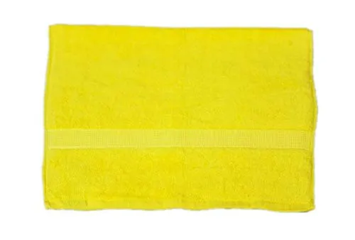 Whatever at Home - 100% Cotton Premium Hand & Sports Towel Set of 3, 65 x 40 cm, Super Absorbency, Ring Spun Cotton for Soft Feel, Yellow Colour - 400 GSM