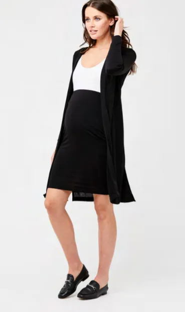 Women's Ripe maternity black knee length maternity & post natal cardigan
