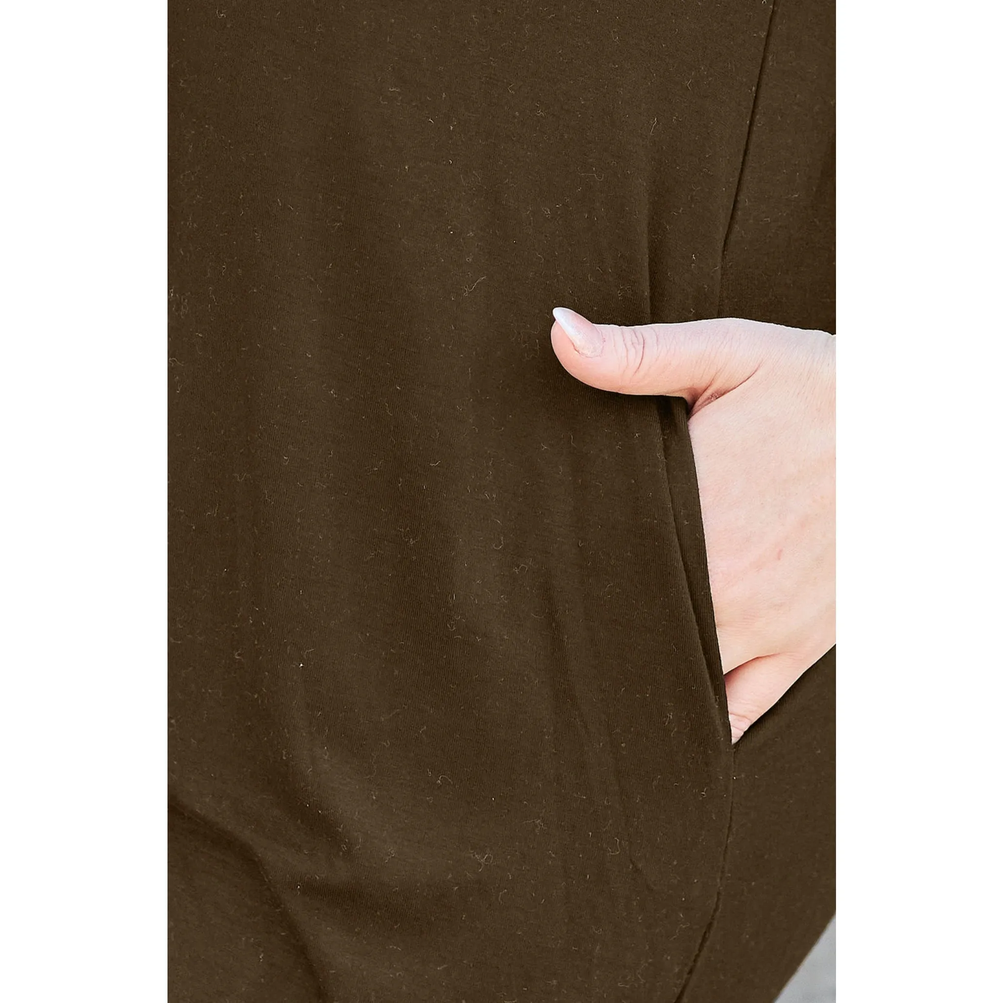Women's Round Neck Short Sleeve Casual Dress with Pockets