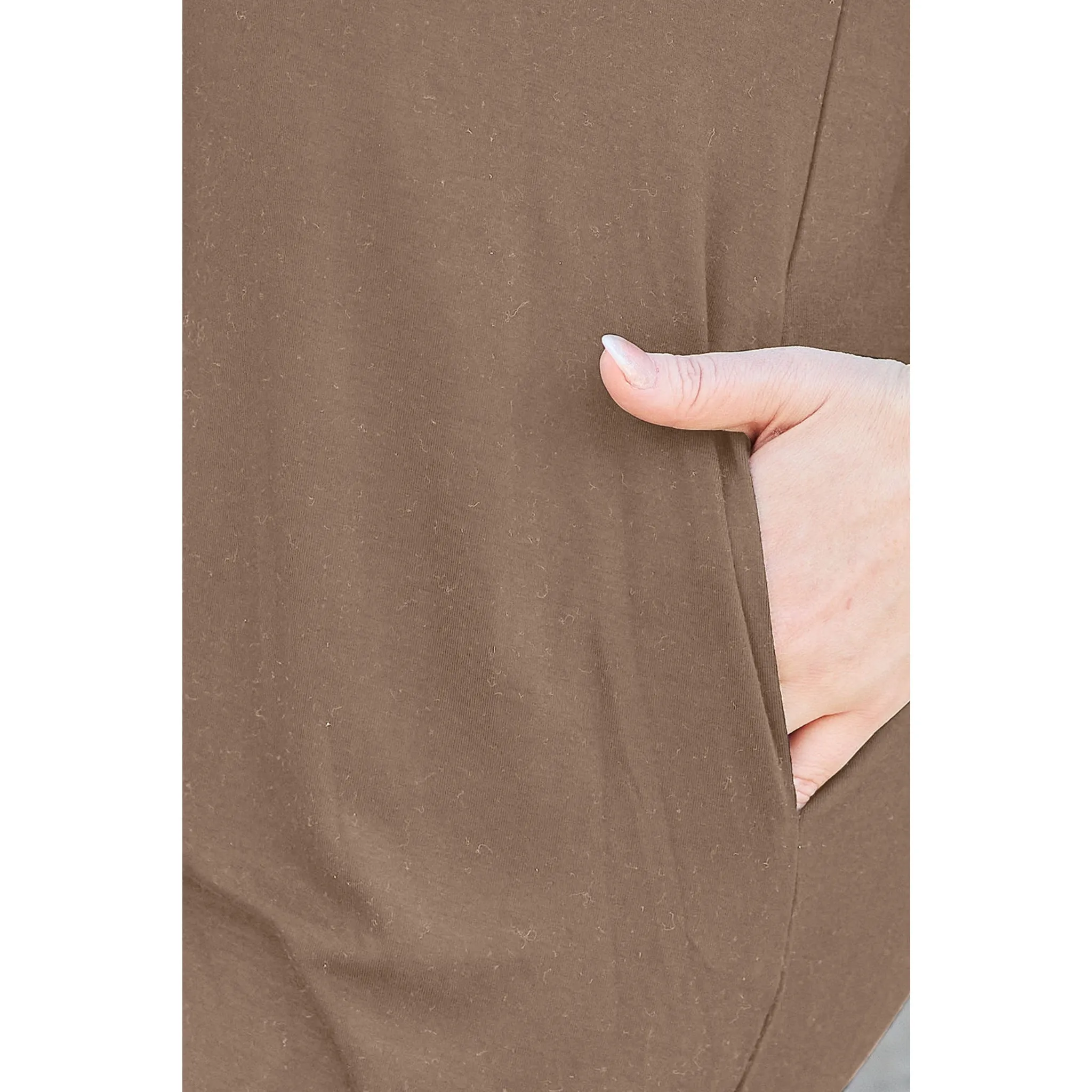 Women's Round Neck Short Sleeve Casual Dress with Pockets