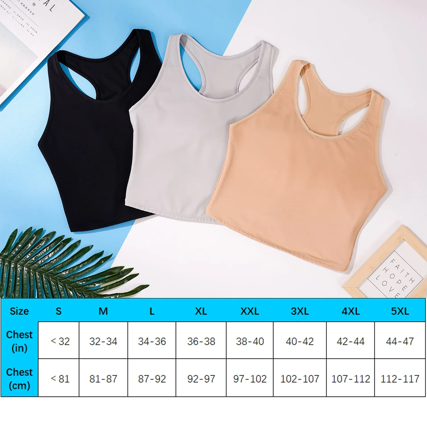 XUJI Breathable Half Chest Binder Tank Top - XUJI Srore