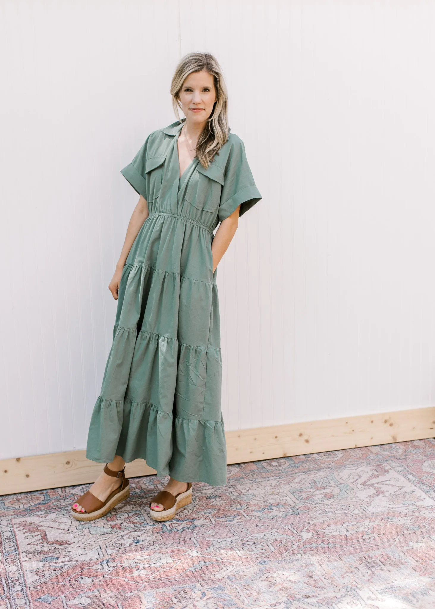 XZ Vintage Green Dress
