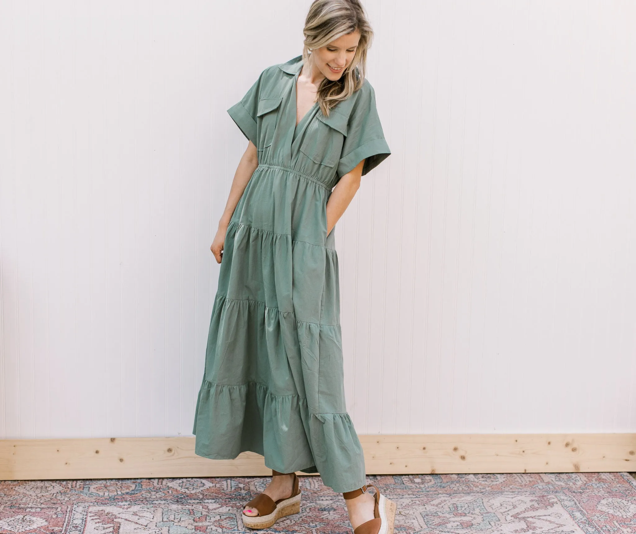 XZ Vintage Green Dress