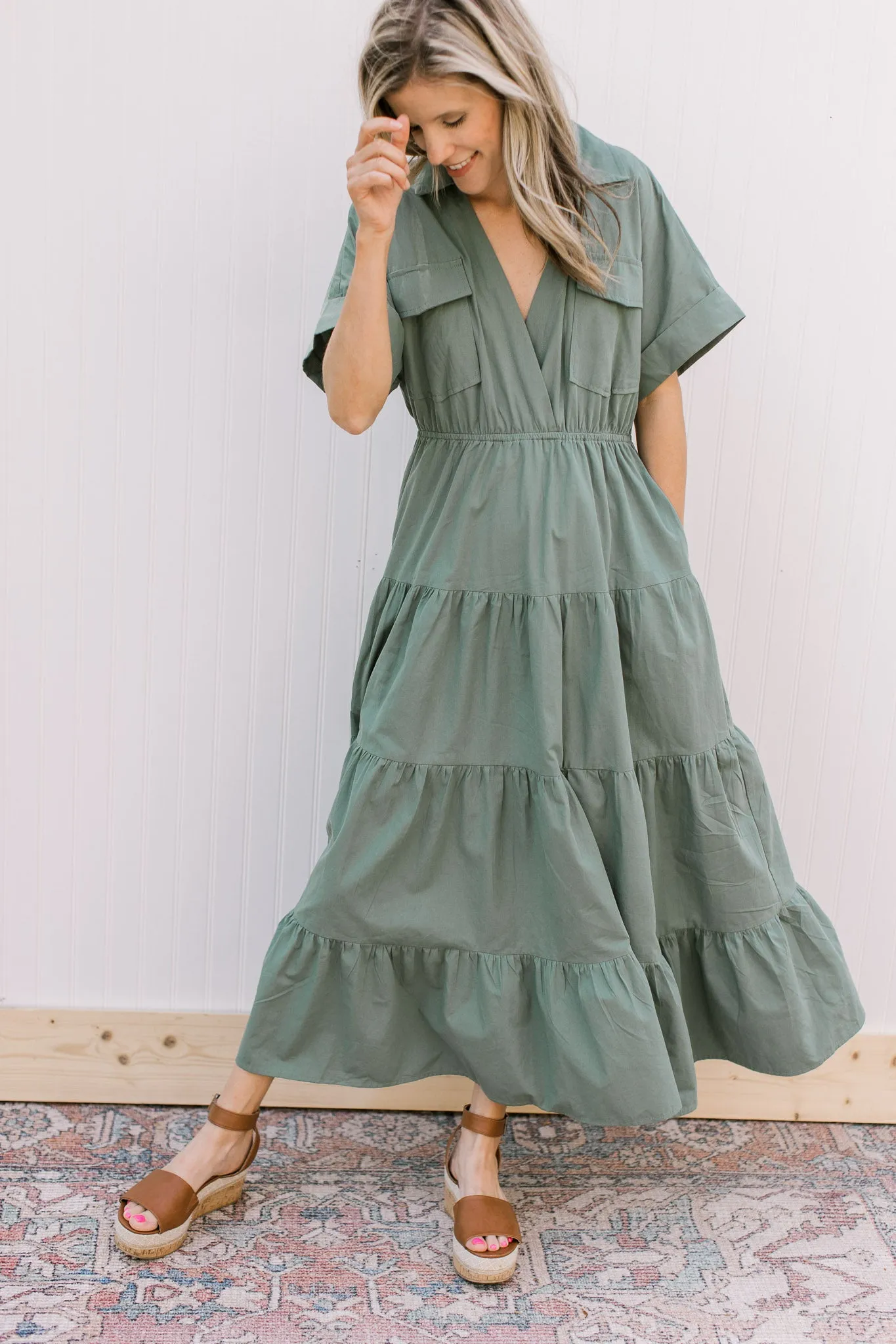 XZ Vintage Green Dress