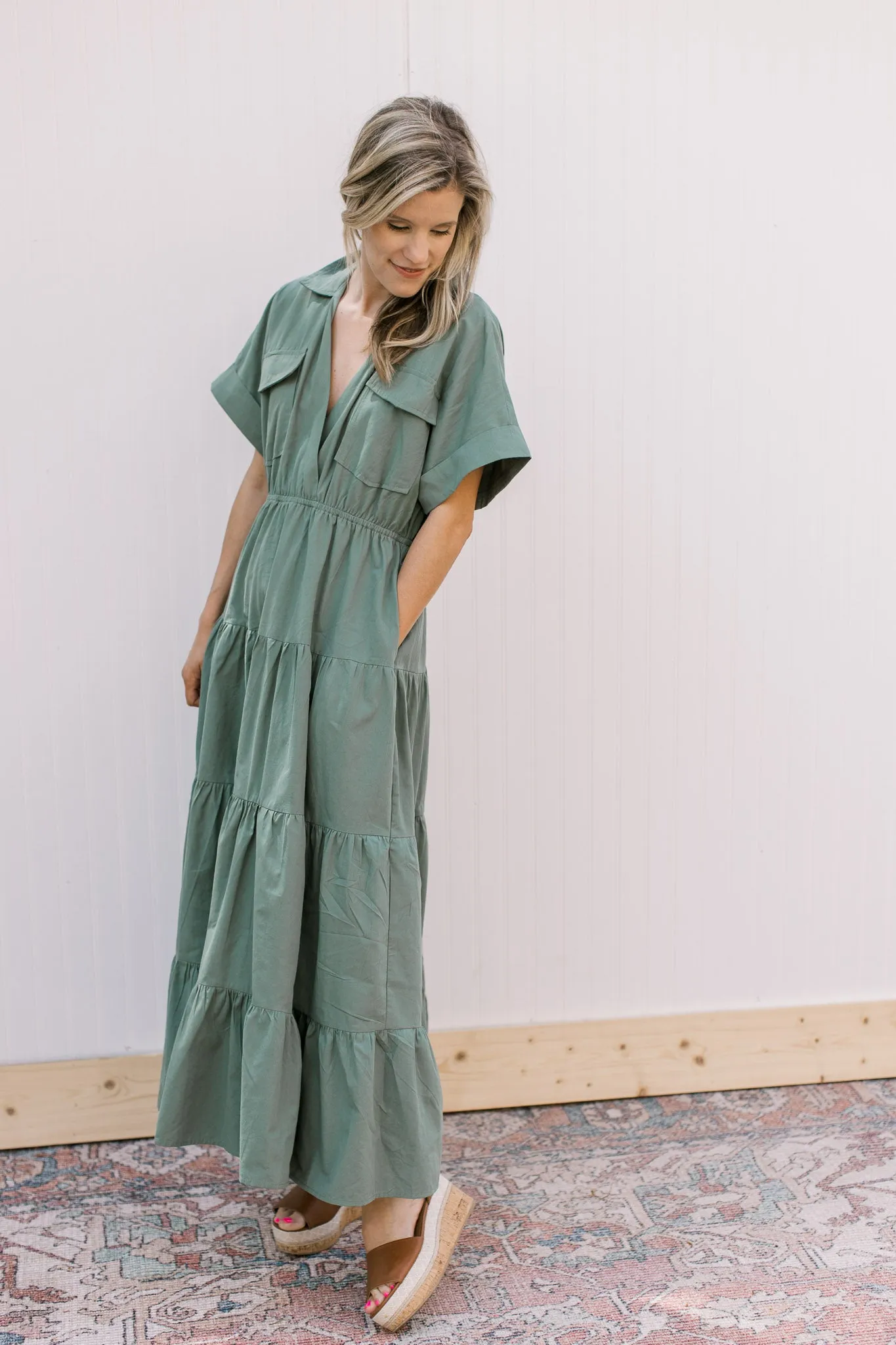 XZ Vintage Green Dress