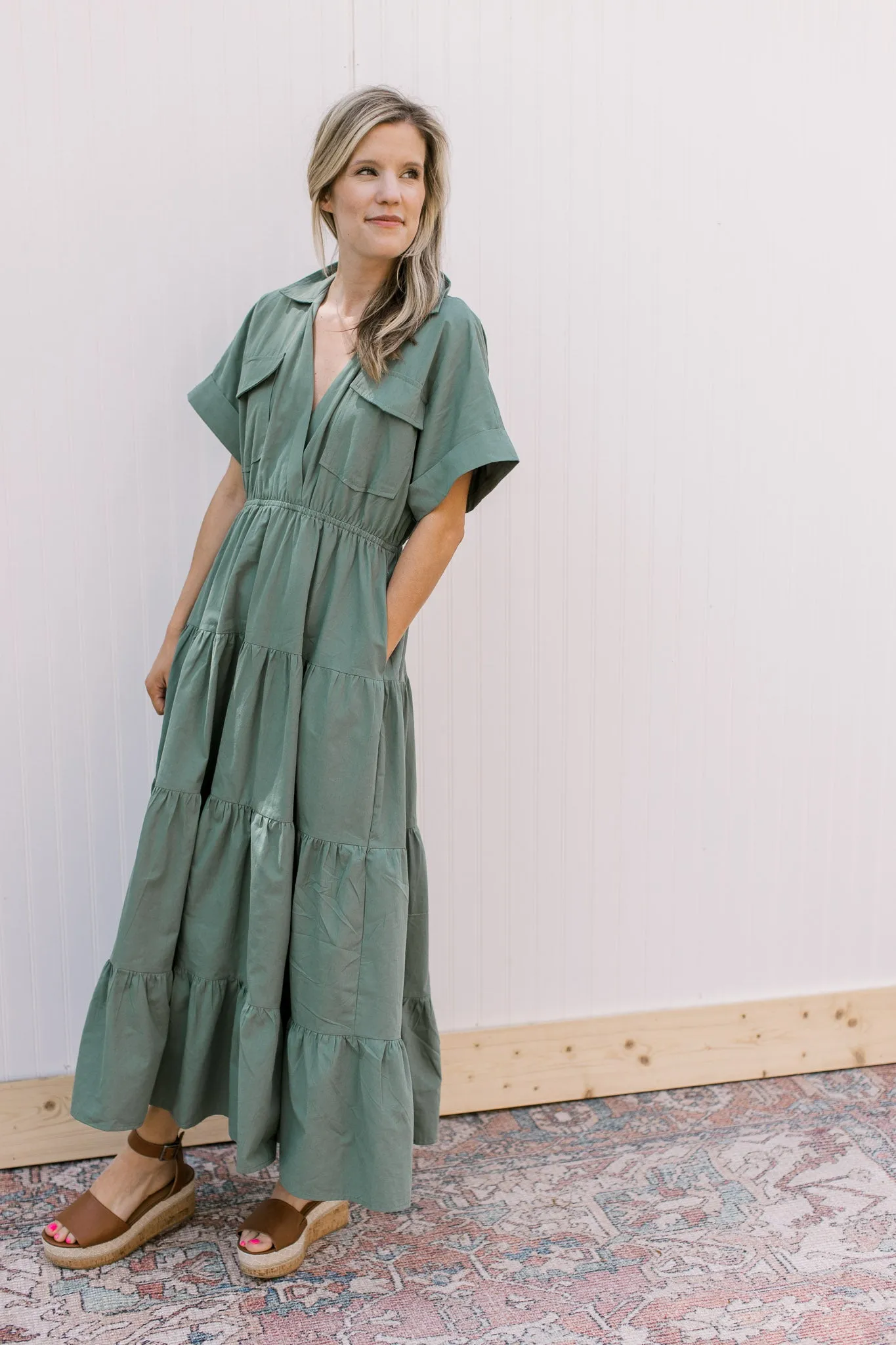 XZ Vintage Green Dress